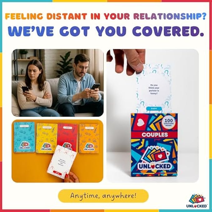 rayihni COUPLES QUESTIONS CARD GAME | DESIGNED BY A COUPLES' THERAPIST | BOARD GAME, DATE, GAME NIGHT | ROMANTIC, WEDDING, HUSBAND, WIFE GIFT, ANNIVERSARY | OUTDOOR, BEACH GAMES | CHRISTMAS GIFT - Image 5